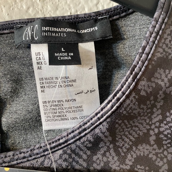 Inc International Concepts Faux Leather Snake Print Bodysuit - Picture 4 of 7